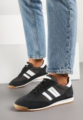 Czarno-Białe Sneakersy Klasyczne Tenisówki ze Skórzaną Wkładką i Zamszem Naturalnym Tilritia. Czarne obuwie sportowe damskie Born2be, z jeansu, bez zapięcia, tenisowe. Za 179.99 zł.