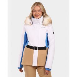 Damska kurtka narciarska Kilpi CARRIE-W. Białe kurtki sportowe damskie Kilpi, na zimę, bez wzorów, bez kaptura. Za 680.25 zł.