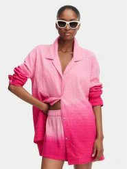 Roxy Koszula Ocean Gradient ERJX603490 Różowy ciemny Oversize. Czerwone koszule damskie Roxy, s, bez wzorów, z bawełny, bez kołnierzyka, bez ramiączek. Za 259.99 zł.