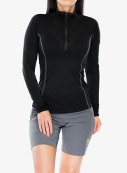 Bluza termoaktywna damska Sensor Merino Active Tee L/S Zip. Czarne bluzy damskie Sensor, l, bez wzorów, z materiału, bez kaptura. Za 344.99 zł.