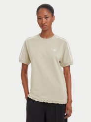 Adidas T-Shirt Pleated 3S LG4315 Khaki Regular Fit. Brązowe t-shirty damskie Adidas, s, bez wzorów, z bawełny, bez kołnierzyka. Za 179.99 zł.