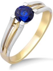 Revoni Złoty pierścionek z szafirem rozmiar: 50. Niebieskie pierścionki damskie Revoni, z szafirem, złote. Za 1,391.99 zł.