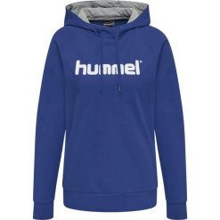 Bluza sportowa z kapturem damska Hummel Go Cotton Logo Hoodie Woman. Niebieskie bluzy damskie Hummel, s, bez wzorów, z kapturem. Za 211.50 zł.
