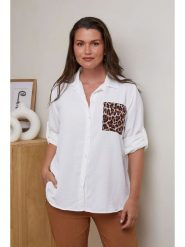 Curvy Lady Koszula w kolorze białym rozmiar: 48/50. Białe koszule damskie Curvy Lady, bez wzorów, klasyczne, bez kołnierzyka, bez ramiączek. Za 100.99 zł.