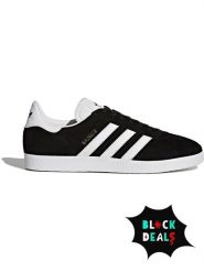 Adidas Skórzane sneakersy "Gazelle" w kolorze czarno-białym rozmiar: 38 2/3. Białe obuwie sportowe damskie Adidas, z materiału, bez zapięcia. Za 250.94 zł.