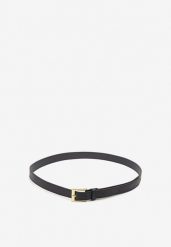 Granatowy Pasek z Kwadratową Klamrą Nairiona. Niebieskie paski damskie Born2be, bez wzorów, z jeansu. Za 19.99 zł.