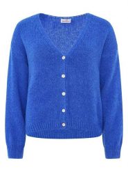 Zwillingsherz Kardigan "Uni" w kolorze granatowym rozmiar: onesize. Niebieskie kardigany damskie Zwillingsherz, bez wzorów. Za 169.95 zł.