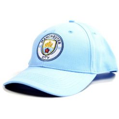 Czapka Manchester City licencjonowana. Niebieskie czapki z daszkiem damskie MANCHESTER CITY, bez wzorów. Za 92.00 zł.