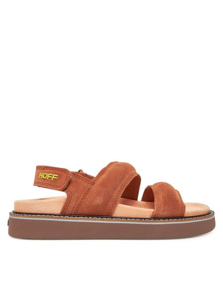 HOFF Sandały Road 12412003 Brązowy. Brązowe sandały damskie HOFF, bez wzorów, ze skóry, bez obcasa, na płaskiej podeszwie, bez zapięcia. Za 449.99 zł.