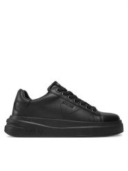Guess Sneakersy Elbina FLFELB LEA12 Czarny. Czarne obuwie sportowe damskie Guess, ze skóry, bez zapięcia. Za 494.99 zł.