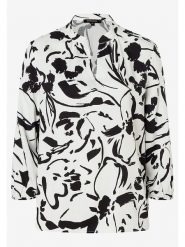 More & More Bluzka w kolorze czarno-białym rozmiar: 42. Białe bluzki damskie More & More, s, bez wzorów, z wiskozy, klasyczne, bez kołnierzyka, bez ramiączek. Za 69.99 zł.