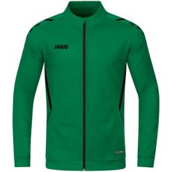 Kurtka damska Jako polyester Challenge. Czarne kurtki damskie JAKO, z aplikacjami, z dzianiny, bez kaptura. Za 185.40 zł.