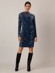 APART Sukienka w kolorze granatowym rozmiar: 42. Niebieskie sukienki damskie Apart, bez wzorów, bez ramiączek. Za 143.99 zł.