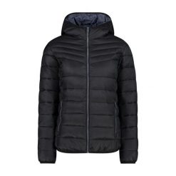Kurtka Damska Zimowa CMP 32K3016 OCIEPLANA Czarna. Czarne kurtki damskie CMP, na zimę, bez wzorów, bez kaptura. W wyprzedaży za 328.99 zł.