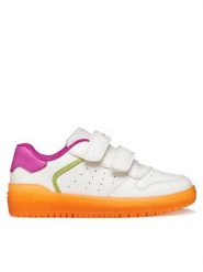 Geox Sneakersy J Washiba Girl J45HXB 0003W C0422 D Biały. Białe buty sportowe dziewczęce Geox, bez wzorów, ze skóry, bez zapięcia. Za 249.99 zł.