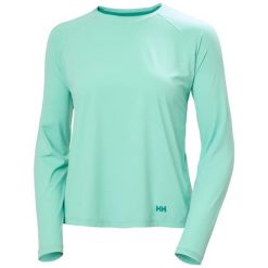 Bluza damska Helly Hansen Shine Solen Crew. Niebieskie bluzy damskie Helly Hansen, na lato, m, bez wzorów, z elastanu, bez kaptura. Za 350.50 zł.