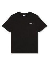 Boss T-Shirt J25P23 D Czarny Regular Fit. Czarne t-shirty i koszulki chłopięce Boss, bez wzorów, z bawełny, bez kołnierzyka, bez ramiączek. Za 199.99 zł.