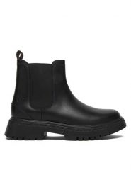 Timberland Sztyblety Valley Chelsea TB0A42BXW021 Czarny. Czarne botki damskie Timberland, ze skóry, bez obcasa, na płaskiej podeszwie, bez zapięcia. Za 779.99 zł.