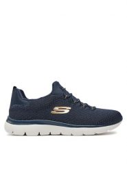 Skechers Sneakersy Bright Bezel 149204/NVGD Granatowy. Niebieskie obuwie sportowe damskie Skechers, z materiału, bez zapięcia. Za 219.99 zł.