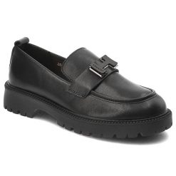 Czarne Półbuty Vinceza Eleganckie Obuwie Damskie. Czarne półbuty damskie VINCEZA, na wiosnę, bez wzorów, ze skóry, bez obcasa, bez zapięcia. Za 179.00 zł.