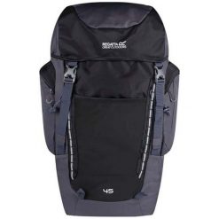 Plecak turystyczny Regatta Highton 45L ze stelażem Black/Ebony. Czarne plecaki Regatta, bez wzorów. Za 299.99 zł.