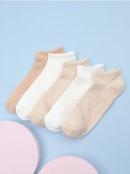 Skarpetki 5 pack - beżowy. Brązowe skarpetki damskie Sinsay, bez wzorów. Za 12.99 zł.