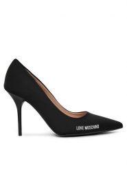 LOVE MOSCHINO Szpilki JA10089G1MIM0000 Czarny. Czarne szpilki damskie Love Moschino, bez wzorów, z materiału, bez obcasa, na szpilce, bez zapięcia. Za 589.99 zł.