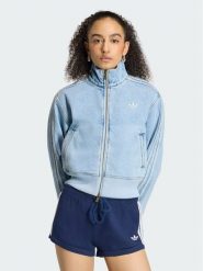 Adidas Kurtka jeansowa Firebird KQ6492 Niebieski Slim Fit. Niebieskie kurtki damskie Adidas, m, bez wzorów, z bawełny, bez kaptura. Za 369.99 zł.