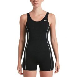 Nike Poly Solid Legsuit - Czarny - Rozmiar 38. Czarne kombinezony damskie Nike, bez wzorów, sportowe, bez kołnierzyka, bez ramiączek. Za 1,604.17 zł.