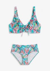 Bikini minimizer na fiszbinach (kompl. 2-cz.). Niebieskie bikini bonprix, bez wzorów. Za 119.99 zł.