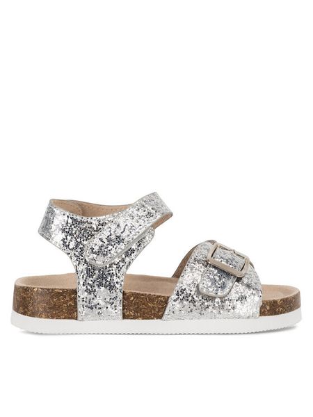 Nelli Blu Sandały CF-040124-01 Srebrny. Szare sandały dziewczęce Nelli Blu, z syntetyku, bez obcasa, bez zapięcia. Za 69.99 zł.