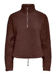 Pieces Bluza polarowa "Ferna" w kolorze ciemnobrązowym rozmiar: XL. Brązowe bluzy damskie Pieces, xl, bez wzorów, z polaru, bez kaptura. Za 52.67 zł.