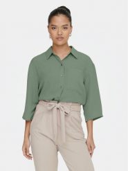 JDY Koszula Divya 15271186 Zielony Regular Fit. Zielone koszule damskie JDY, xs, bez wzorów, z syntetyku, bez kołnierzyka, bez ramiączek. Za 109.99 zł.