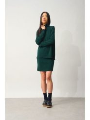 AUTHENTIC CASHMERE Kaszmirowy golf w kolorze ciemnozielonym rozmiar: S. Zielone golfy damskie AUTHENTIC CASHMERE, s, bez wzorów, z kaszmiru, bez ramiączek. Za 391.99 zł.