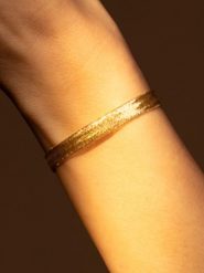 DIAMANTA Złota bransoletka "Maille Tissée" rozmiar: onesize. Żółte bransoletki damskie DIAMANTA, złote. Za 1,130.99 zł.