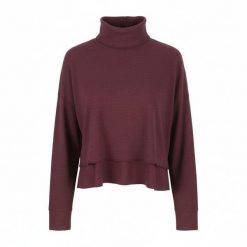 American Eagle Outfitters Bluza Damska Cropped Oversized Burgundy S. Czerwone bluzy damskie 55PROTEC, s, bez wzorów, z elastanu, bez kaptura. Za 266.99 zł.