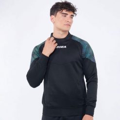 Kobieta Bieganie Kurtka Lekka z Kapturem Czarny-Zielony Tiffany. Czarne kurtki damskie LEGEA, l, bez wzorów, z bawełny, z kapturem. Za 128.00 zł.