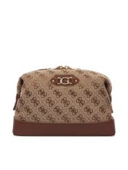 Guess Kosmetyczka PW7584 P6461 Brązowy. Brązowe kosmetyczki damskie Guess, z aplikacjami, z materiału. Za 264.99 zł.
