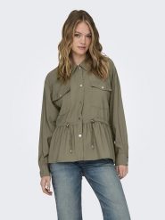 ONLY Koszula w kolorze khaki rozmiar: S. Brązowe koszule damskie Only, s, bez wzorów, z wiskozy, klasyczne, bez kołnierzyka, bez ramiączek. Za 52.67 zł.