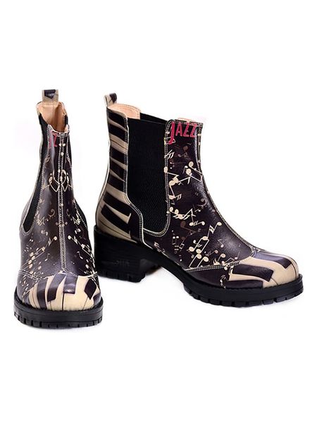 Goby Sztyblety w kolorze beżowo-czarnym rozmiar: 40. Brązowe botki damskie Goby, z materiału, bez zapięcia. Za 260.99 zł.