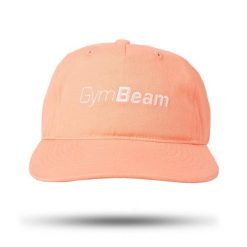 Czapka unisex fitness z zakrzywionym daszkiem łososiowa Dad Cap. Czerwone czapki z daszkiem damskie GYMBEAM, bez wzorów, z bawełny. Za 55.90 zł.