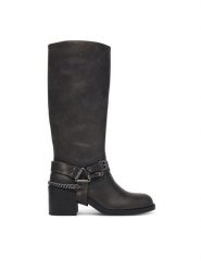 Liu Jo Kozaki Colby 01 SF6085 PX893 Czarny. Czarne kozaki damskie Liu Jo, ze skóry, bez obcasa, na słupku, bez zapięcia. Za 1,139.00 zł.