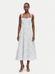 Bardot Sukienka letnia Lilah 59825DB2 Niebieski jasny Regular Fit. Niebieskie sukienki damskie Bardot, bez wzorów, z syntetyku, bez ramiączek. Za 819.99 zł.