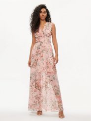 Guess Sukienka koktajlowa W3GK60 WDW82 Różowy Regular Fit. Czerwone sukienki damskie Guess, z aplikacjami, z syntetyku, wizytowe, bez ramiączek. Za 799.99 zł.