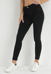 Czarne Jeansy Skinny z Regularnym Stanem Ingas. Czarne jeansy damskie Born2be, bez wzorów, z jeansu. Za 74.99 zł.