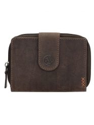 HIDE & STITCHES Skórzany portfel w kolorze brązowym - 12,5 x 9 x 3,5 cm rozmiar: onesize. Brązowe portfele damskie HIDE & STITCHES, bez wzorów, z materiału. Za 102.95 zł.