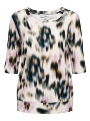 &Co Woman Koszulka "Lucia" w kolorze czarno-niebiesko-kremowym rozmiar: M. Brązowe koszulki damskie &Co Woman, m, bez wzorów, bez kołnierzyka, bez ramiączek. Za 127.05 zł.