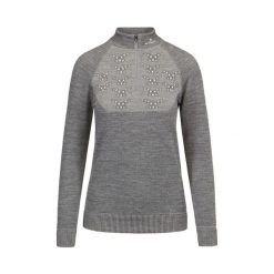 Bluza damska X-Bionic Apani 4.0 Transmission Layer Merino Grey. Szare bluzy damskie X BIONIC, bez wzorów, bez kaptura. W wyprzedaży za 900.00 zł.
