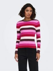 ONLY Sweter w kolorze różowym rozmiar: XS. Różowe swetry klasyczne damskie Only, xs, bez kołnierzyka. Za 89.95 zł.