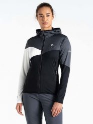 Dare 2b Kurtka funkcyjna "Convey III Core Stretch" w kolorze czarno-antracytowo-białym rozmiar: 40. Białe kurtki sportowe damskie Dare 2b, bez wzorów, z materiału, bez kaptura. Za 108.74 zł.
